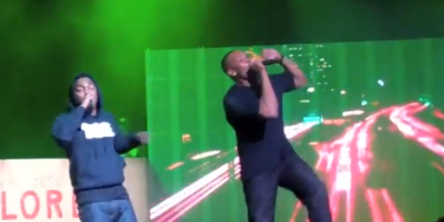 Watch Kendrick Lamar Bring Out Dr. Dre, T.I., and the Game on Stage in Los Angeles Last Night