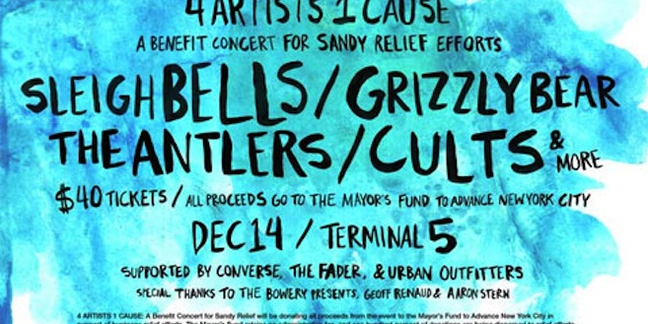 Beck, Grizzly Bear, Sleigh Bells, Aziz Ansari, Cults, the Antlers to Play Sandy Benefits