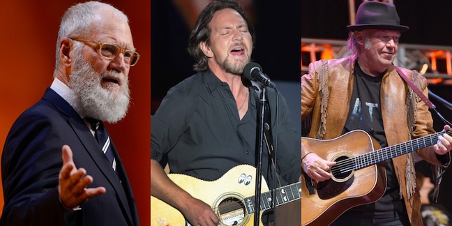 David Letterman Replacing Sick Neil Young to Induct Pearl Jam Into Rock Hall