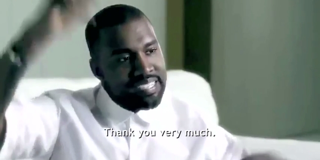 Kanye West and Rick Rubin Team With Mark Romanek on Crazy Award Acceptance Speech Video